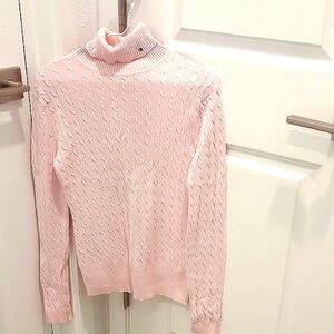 Tommy Hilfiger Pink Cable Knit Sweater for Women